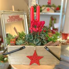 Winter Candlelit Crate