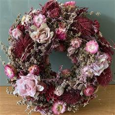 Petal &amp; Plum Blush Blooms Wreath