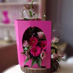 Hot Pinks Flower Card