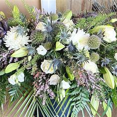 Thistle &amp; Rose Casket Spray