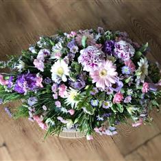 Purple and Pastels Casket Spray