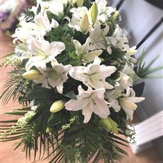 Pure Lily Casket Spray