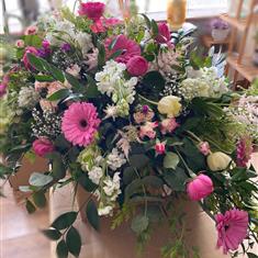 Country Garden Casket Spray