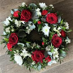Red Rose Sympathy Wreath