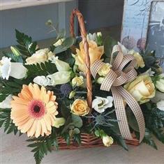 Amber Whirl Flower Basket