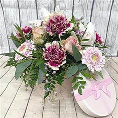 Pink Ribbon Hatbox