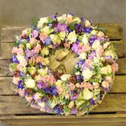 Pink Lilac Mille Wreath with Birch